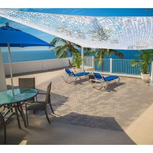 Toldo de camuflagem reversível branco 3 x 4 m