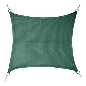 Toldo de vela quadrado verde 5 x 5 m