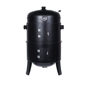 Churrasqueira tipo barril especial defumado cor preto bbq
