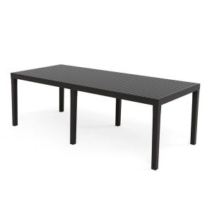 Mesa extensível indo, cor antracite, para uso externo, 90 x 150 - 220 x 72 cm