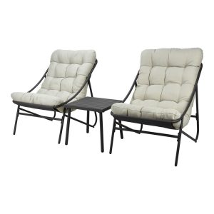 Kit de jardim de 3 peças com almofada incluída