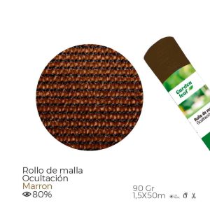 Rolo de malha de ocultaçao cor castanho 90g 1,5x50m