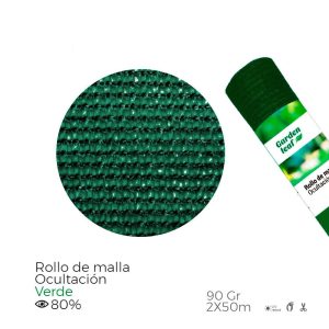 Rolo malha esconderente cor verde densidade 90g 2x50m