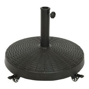 Base para chapéu-de-sol com rodas cor preto ø52 cm