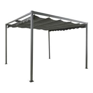 Pérgola externa na cor antracite, 3 x 3 x 2,20 m