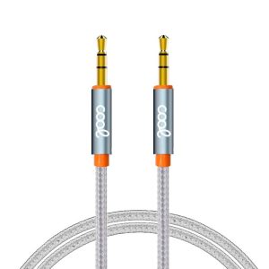 Cable Jack 3.5 mm a Jack 3.5 mm COOL Audio-Audio Nylon prateado  (1m)