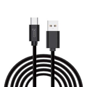 Cable USB Compatible COOL Universal TIPO-C (3 metros) preto  2.4 Amp