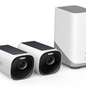 Eufy Kit de 2 cámaras eufyCam 3 de Security, cámara de seguridad 4K con panel solar integrado, IA de reconocimiento facial, cámara de seguridad con almacenamiento local ampliable, cámara exterior con energía constante, foco y visión nocturna en color, sin tasas mensuales