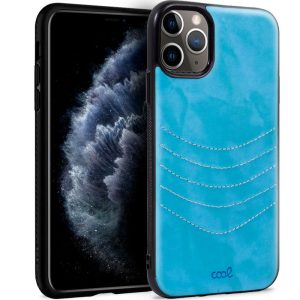Capa COOL para iPhone 11 Pro Leather Bordado Celeste