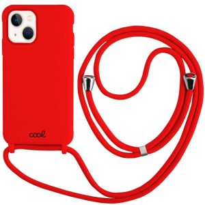 Capa COOL para iPhone 13 mini Cordón Liso vermelho