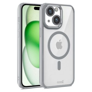 Capa COOL para iPhone 15 Plus Magnética Borde Prata