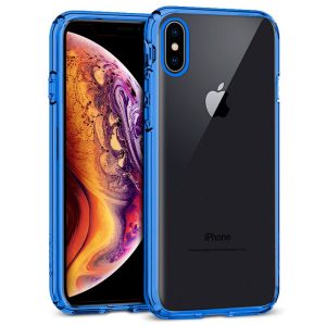Capa COOL para iPhone XS Max Borde Metalizado (Azul)