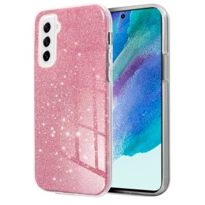 Capa COOL para Samsung G990B Galaxy S21 FE Glitter Rosa
