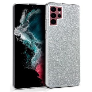 Capa COOL para Samsung S908 Galaxy S22 Ultra Glitter Prata