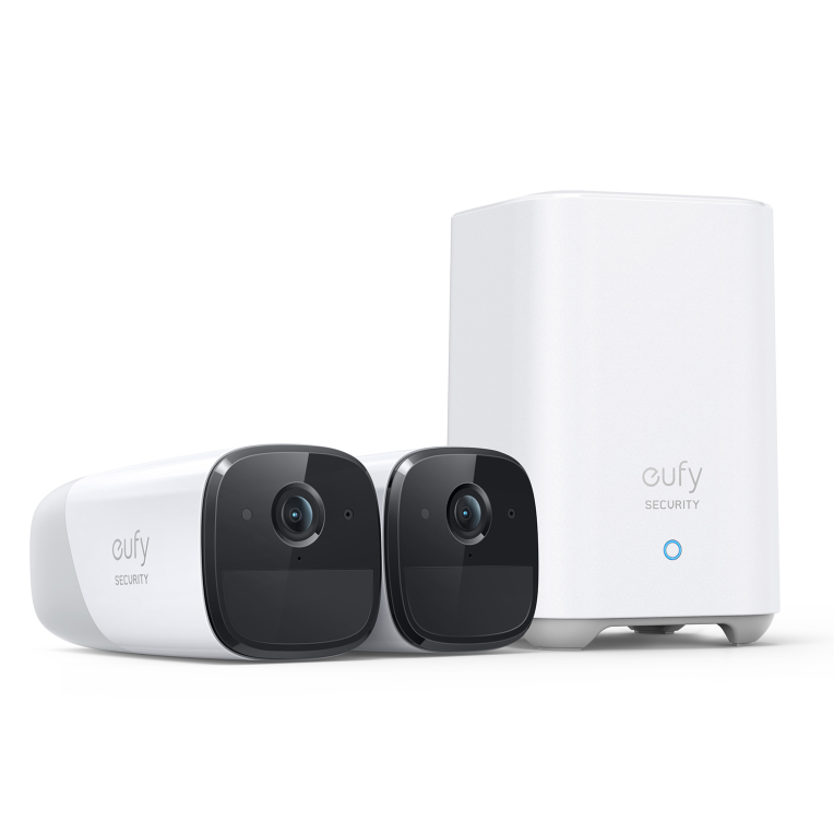 Eufy Camaras de Vigilancia eufyCam 2 Pro, 2K Cámara IP Exterior, 365 días de batería, Compatible con HomeKit, protección IP67, visión Nocturna, Juego de 2 cámaras, sin Tarifa mensual