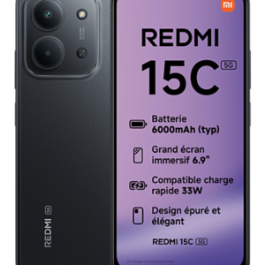 Xiaomi Redmi 15C 5G 17,5 cm (6.9") Ranura híbrida Dual SIM USB Tipo C 4 GB 256 GB 6000 mAh preto