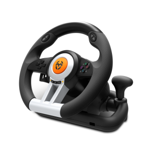 Krom K-Wheel preto USB Volante + Pedales Analógico/Digital PlayStation 4, Playstation, Playstation 3, Xbox One