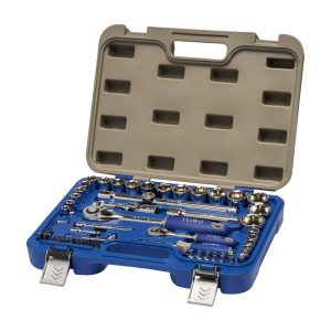 Roquetes ½ e ¼ pol, chaves de caixa hexagonais ½ 8-32mm e ¼ 4-13mm, jogo 58 peças