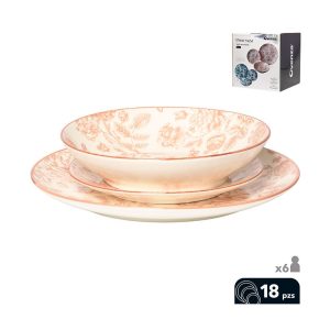 Serviço de loiça de 18 peças, modelo provenza bege