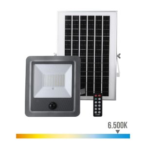 Foco projetor solar com sensor 100 w 1200 lm 6500 k luz fria