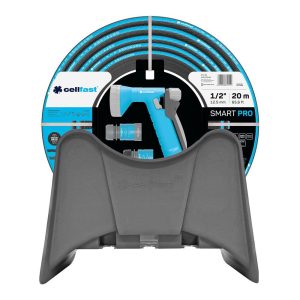 Kit de mangueira para rega smart pro ø12,5 mm, ½ pol, 20 m + suporte de parede
