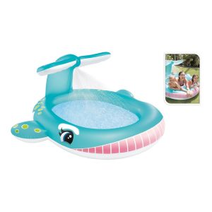 Piscina infantil whale com sprinkler 201 x 196 x 91 cm
