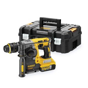 Martelo eletro pneumático sem escovas xr 18v sds plus® 2,1j com 2 baterias li-ion 5ah com mala tstak ii dch273p2t-qw dewalt