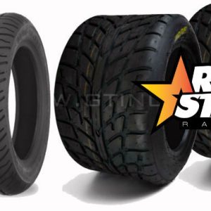 Kit Pneus SuperQuad Sun-F 130/70-10 + 225/40-9 Road Slick