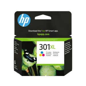 HP Cartucho de tinta original 301XL de alta capacidad Tri-color