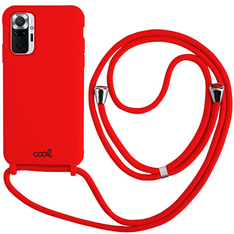 Capa COOL para Xiaomi Redmi Note 10 / Note 10s / Poco M5s Cordón Liso vermelho