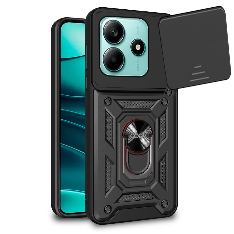 Capa COOL para Xiaomi Redmi Note 14 5G Hard Ring preto