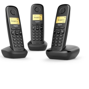 Gigaset A170 Trio Telefone DECT/analógico Identificador de chamadas preto