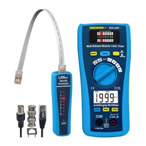 Testador de lan e multímetro digital pan lan1 cat iii 300 v / cat ii 600 v